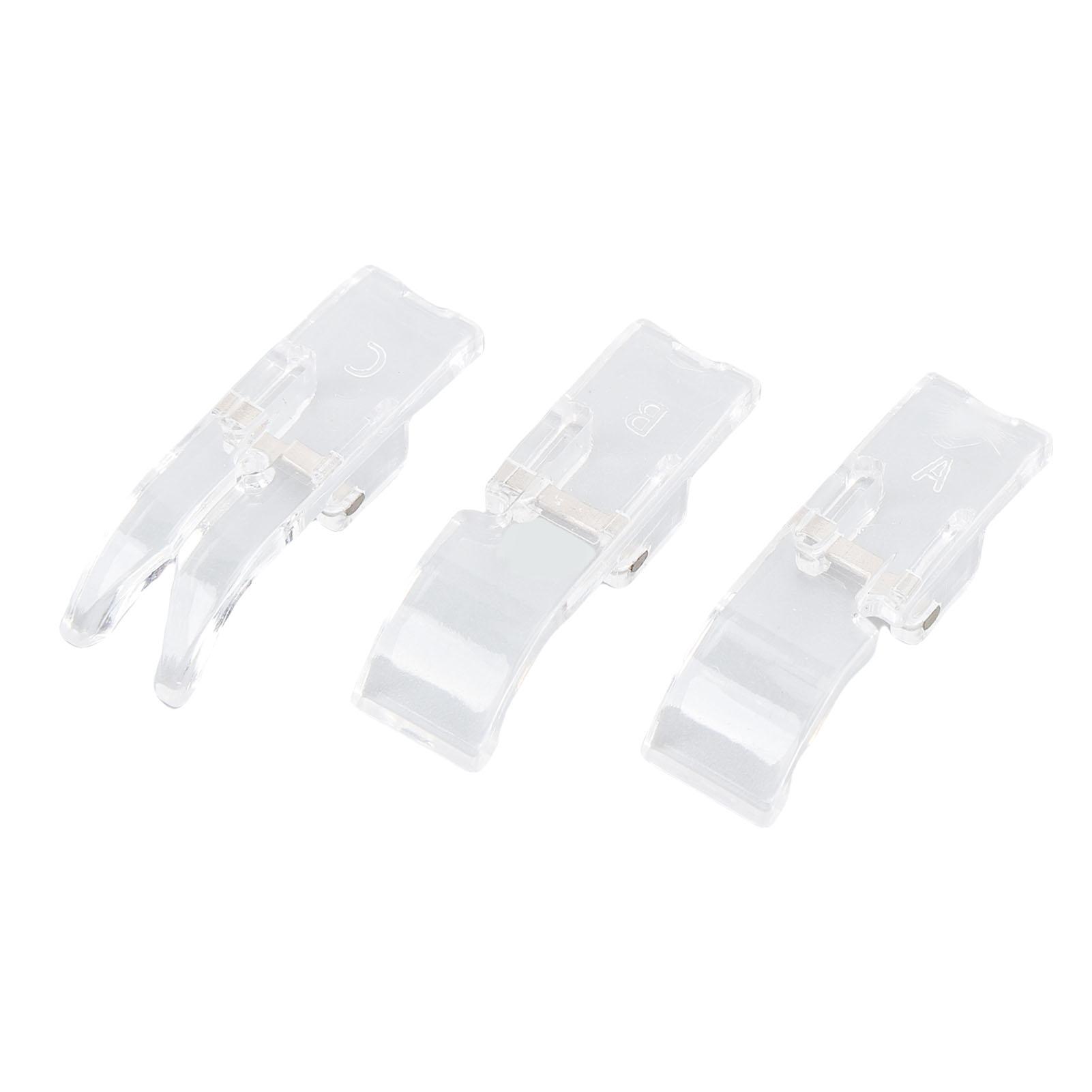 3 Pcs Sewing Machine Presser Foot Replacement for Designer Topaz 50 40 Sewing Machine Plastic Narrow Presser Feet