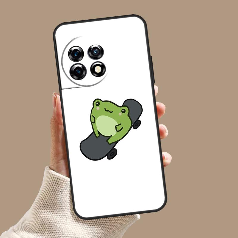 Frog Skateboard Cute Kawaii Case For OnePlus Nord 5 CE 3 4 Lite N20 N30 OnePlus 15 13 12 11 8 9 10 Pro 10T 13T 13R Cover