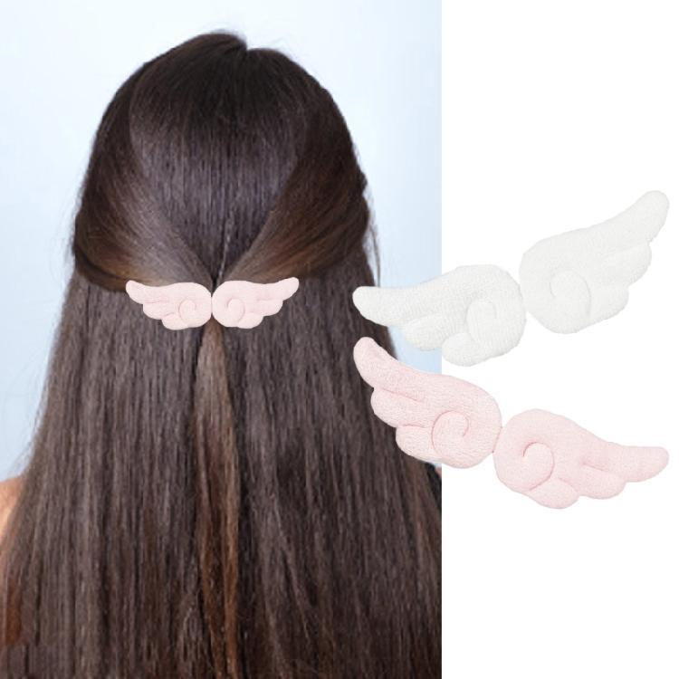 Angel Wing Hair Clip for Female Girl Plush Hairclip 2000s Anime Hair Barrettes Side Clip Daily Wear Side Pin Hair Decors