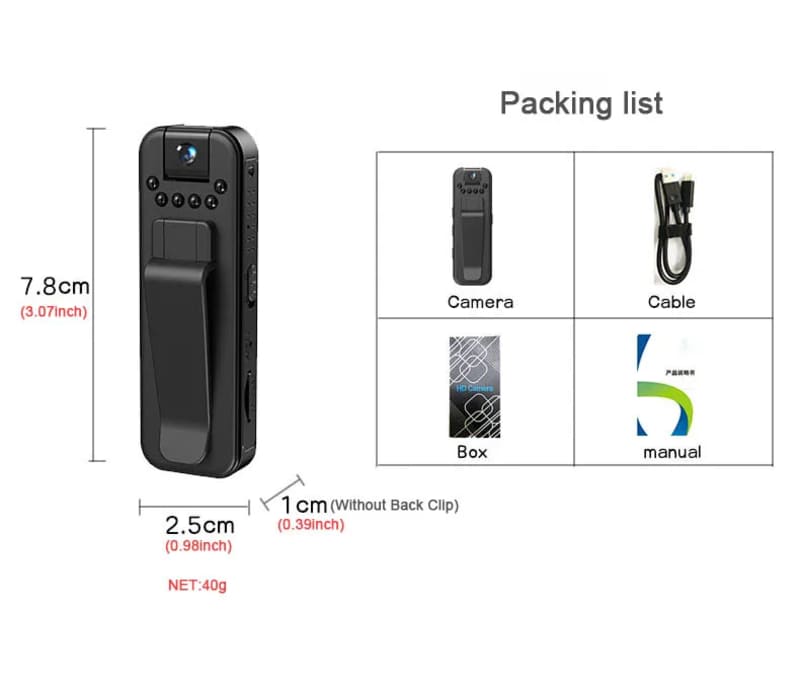 2025 New With Wifi HD 1080P Mini Camera Portable Digital Video Recorder BodyCam Infrared Night Vision Video Surveillance Camcorder