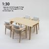 Miniature Dollhouse Dining Table and Chair Set - 12-Piece Scene Furniture Toy