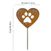 Dog Paws Shape Ground Stake Outdoor Decorative Stake Rural Finish Perfect For Garden Marking Decoration