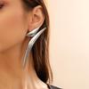 Geometric Triangle Bent Tube Earrings – Bold European & American Style