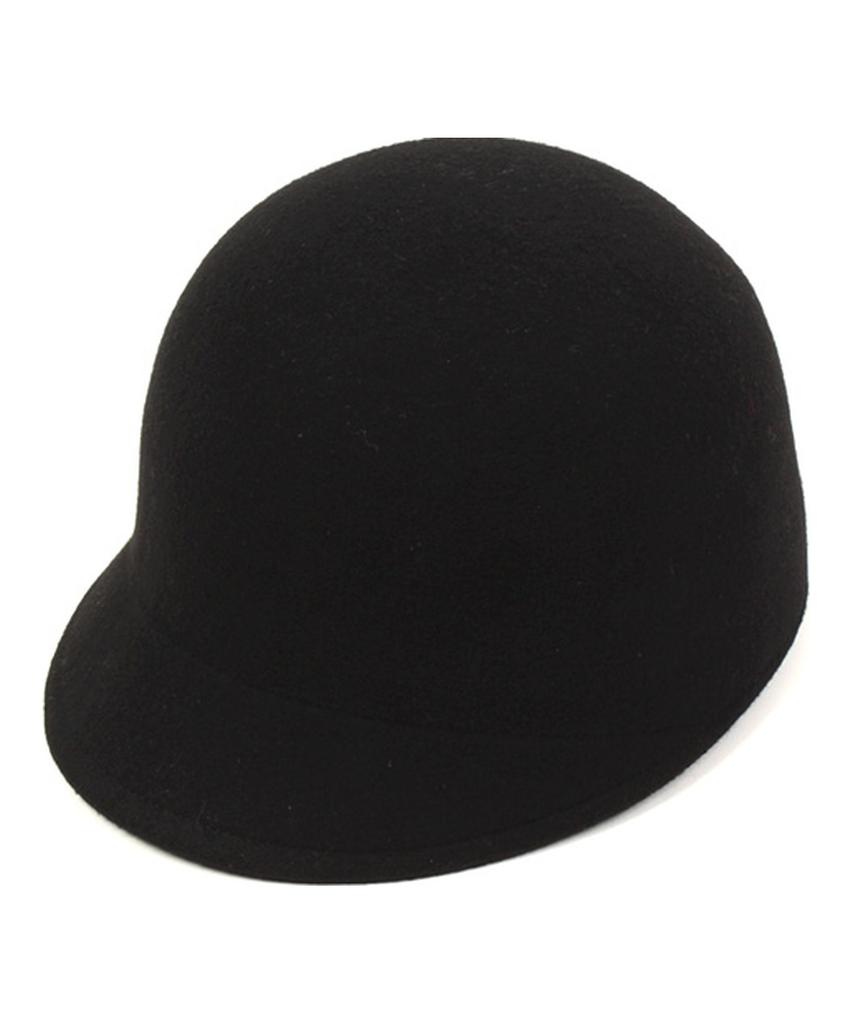 Yunibeosyeolkemiseuteuli Wool Black Round Riding Cap