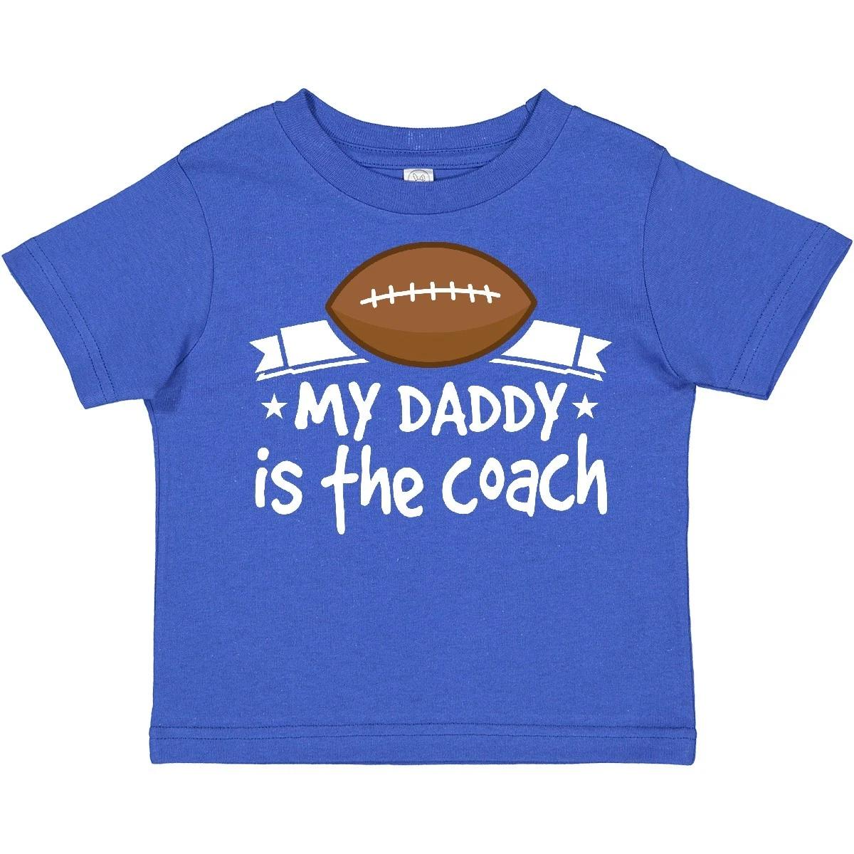 Inktastic Football My Daddy Is The Coach Toddler T-Shirt Sports Coaching Child 100