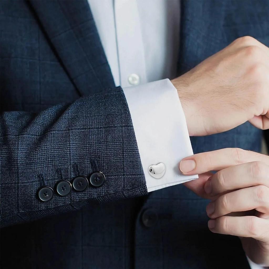Silver Heart Cufflinks