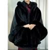 Shawl Outwear Cloak Women's Large Fur Collar Cloak Fashionloosefleece-linedthickenedwinterheattech Coat