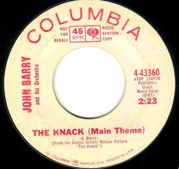 7inch Record JOHNNY DE LITTLE, JOHN BARRY & HIS - The Knack ( Main Theme ) 43360 Columbia 1965 UK Jazz Used