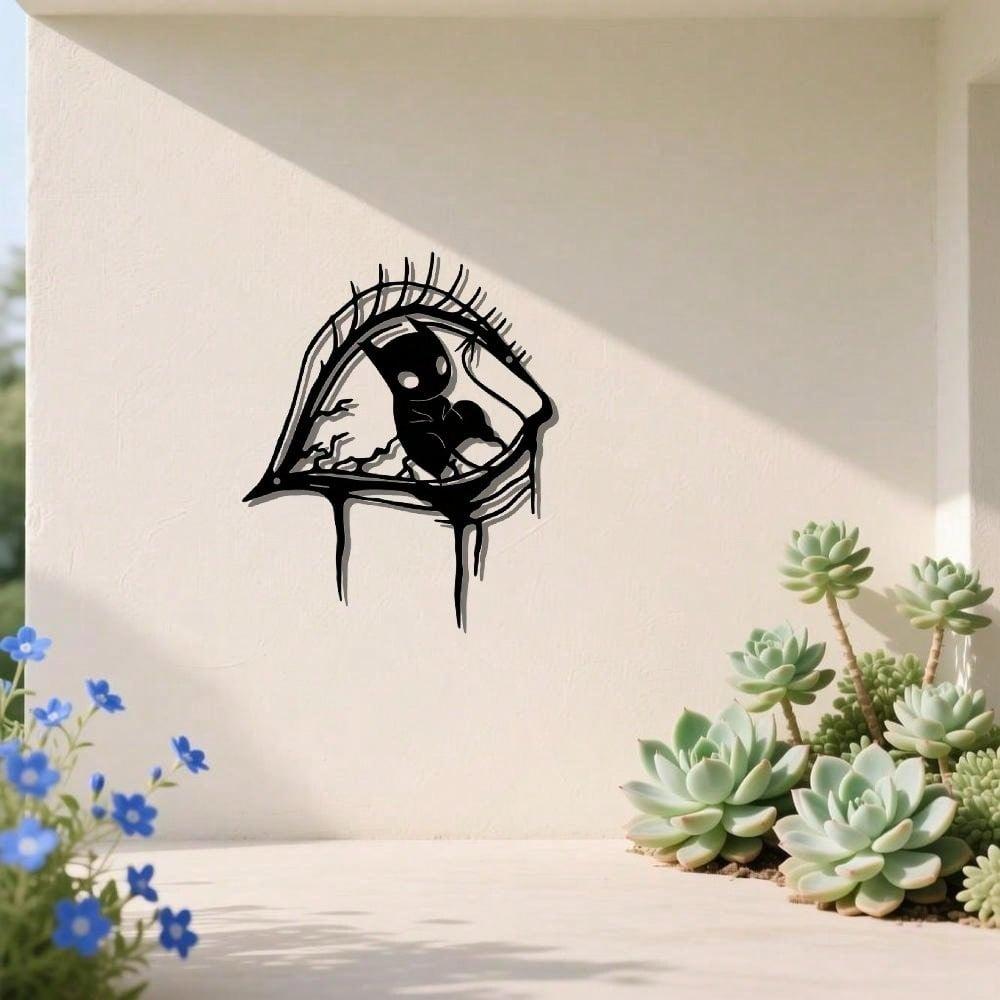 2D Personalized Cartoon Eyes Metal Wall Art, Dark Gothic Indoor Outdoor Decor, Halloween Christmas Gift for Alt Style Lover