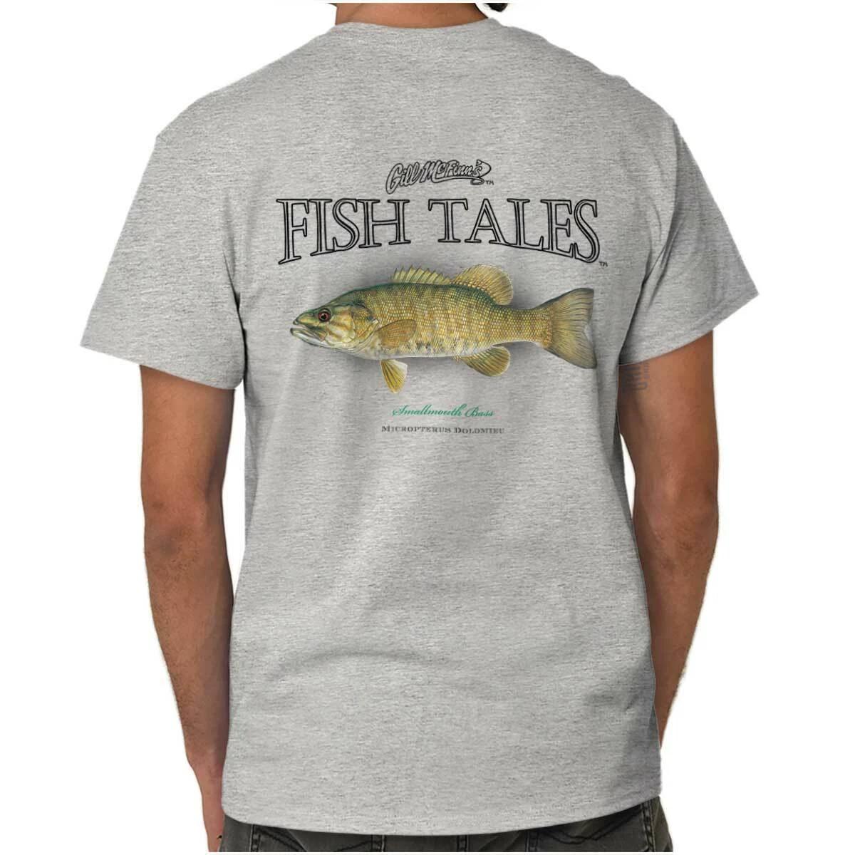 Gill McFinns Smallmouth Bass Fishing Gift Womens or Mens Crewneck T Shirt Tee XXXXL