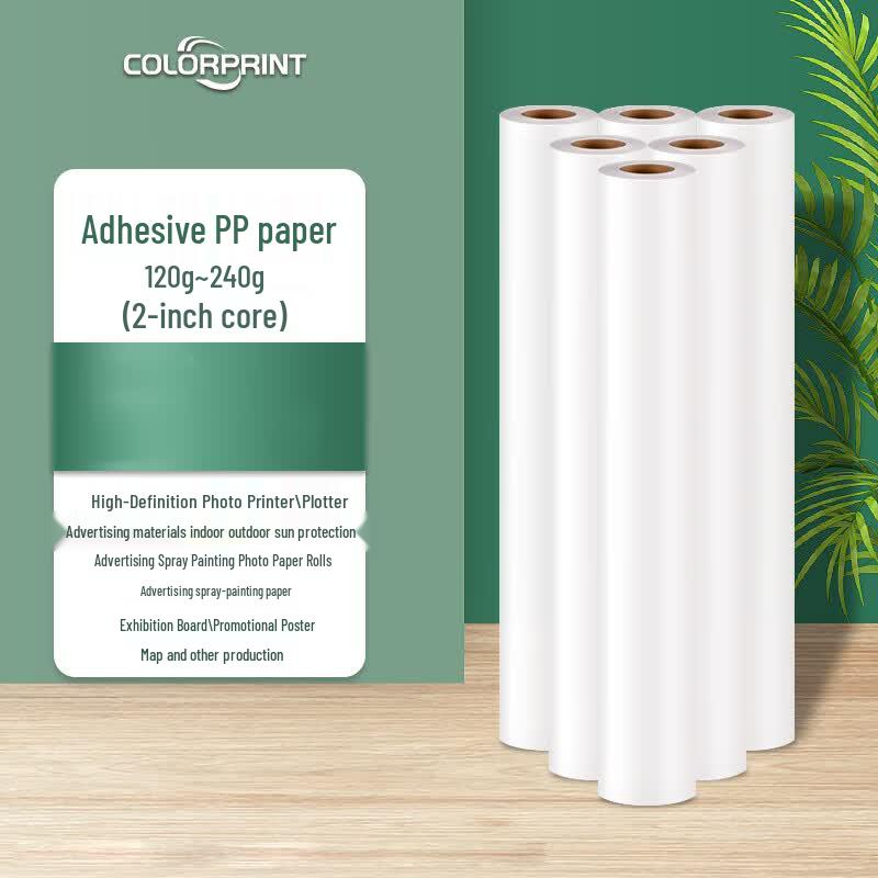PP Self-Adhesive Roll Paper for Plotters  Photo Printers