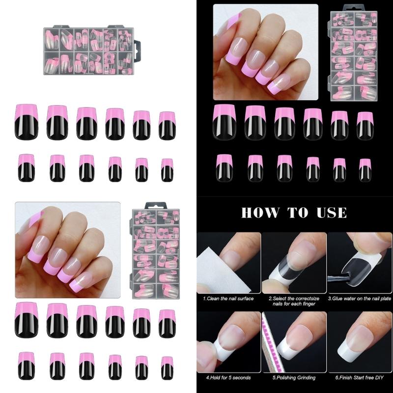 European American Style French Press On Nails Extensions for Nail Enthusiasts