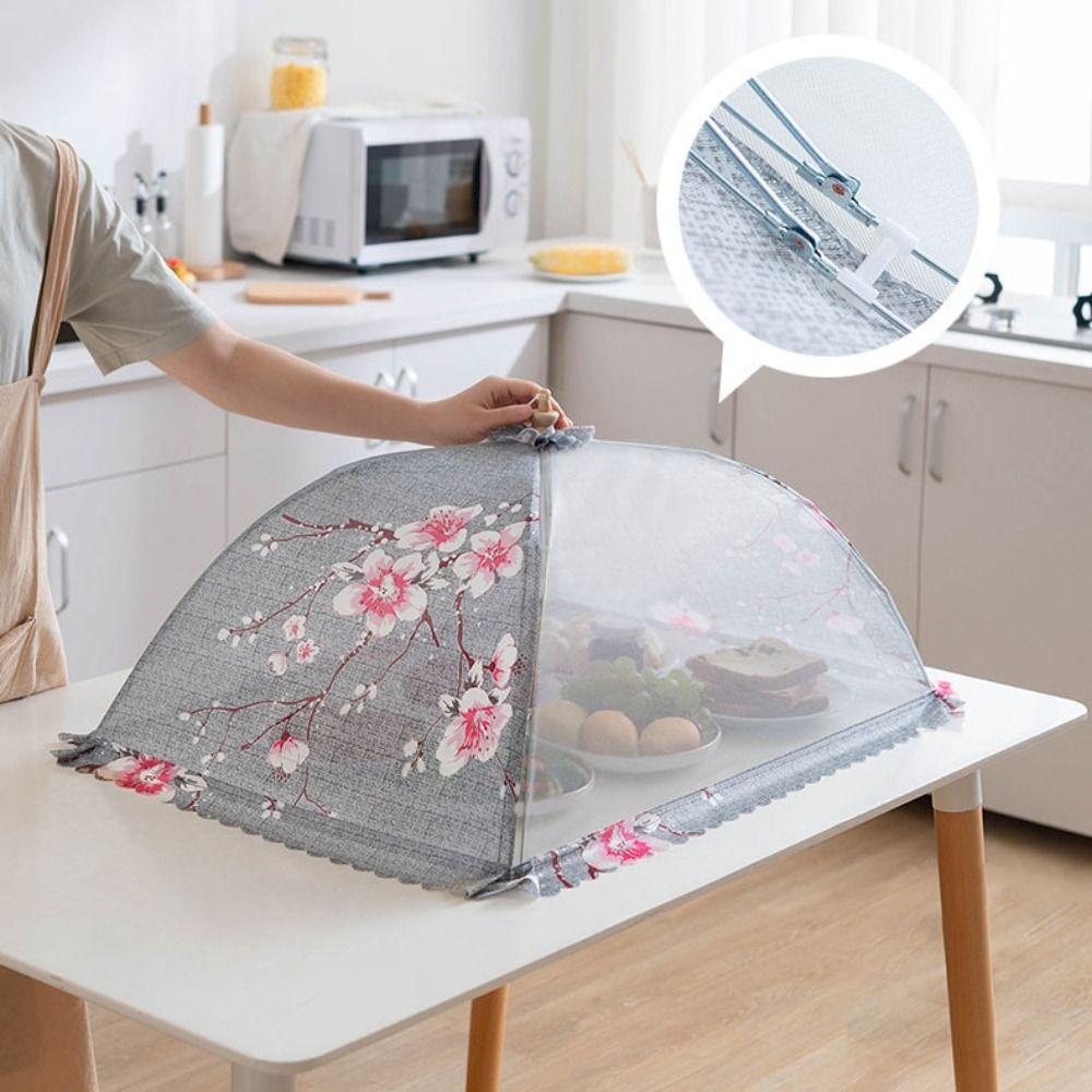Foldable Mesh Food Cover Lace Fabric Dish Tent Stain Proof Food Net  Kitchen