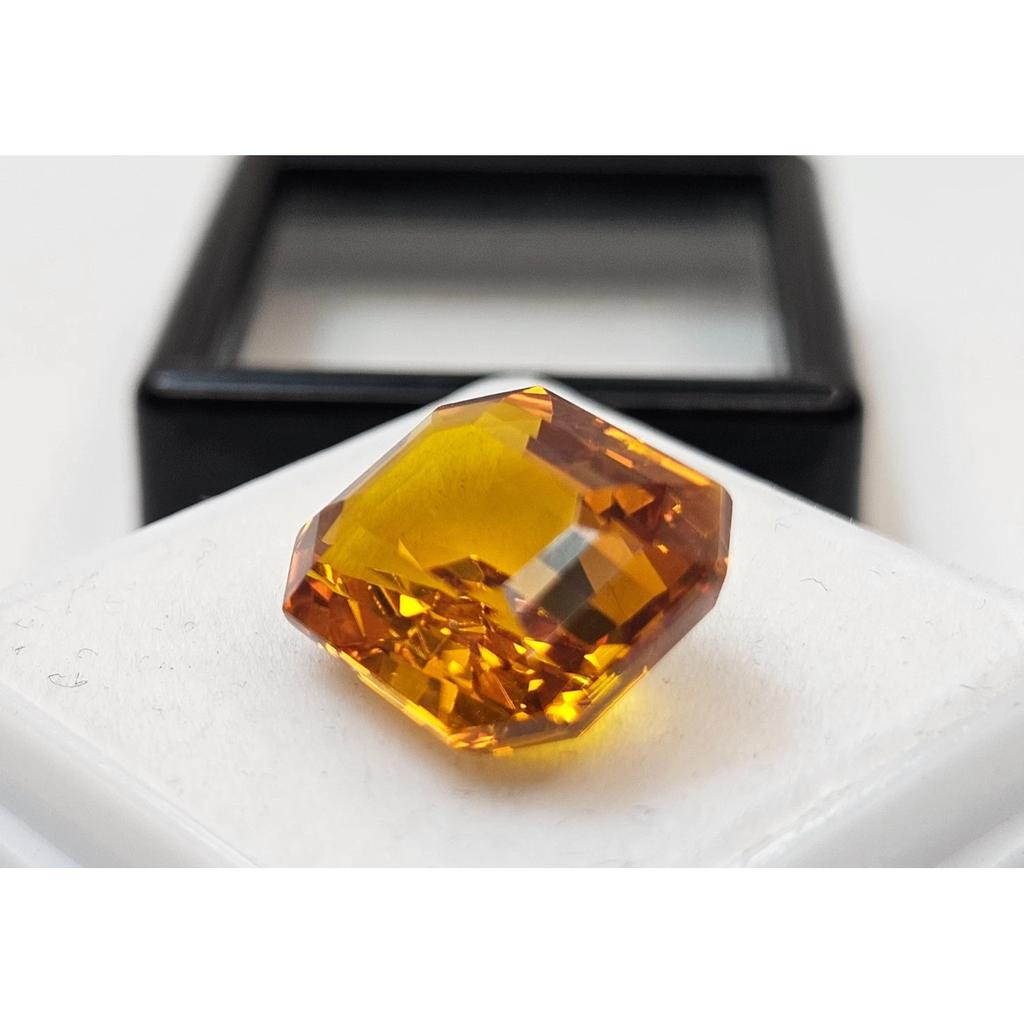 Natural Padparadscha Sapphire Ring Emerald Cut 11 Ct Beautiful Loose Gemstone
