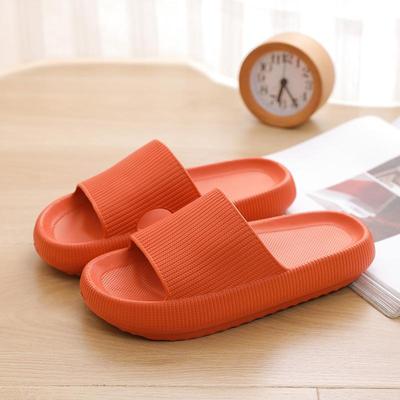 Hot Selling Light Weight Anti-slip Women Sandals Soft Thick Sole House Slides Pure Color Indoor EVA Slides