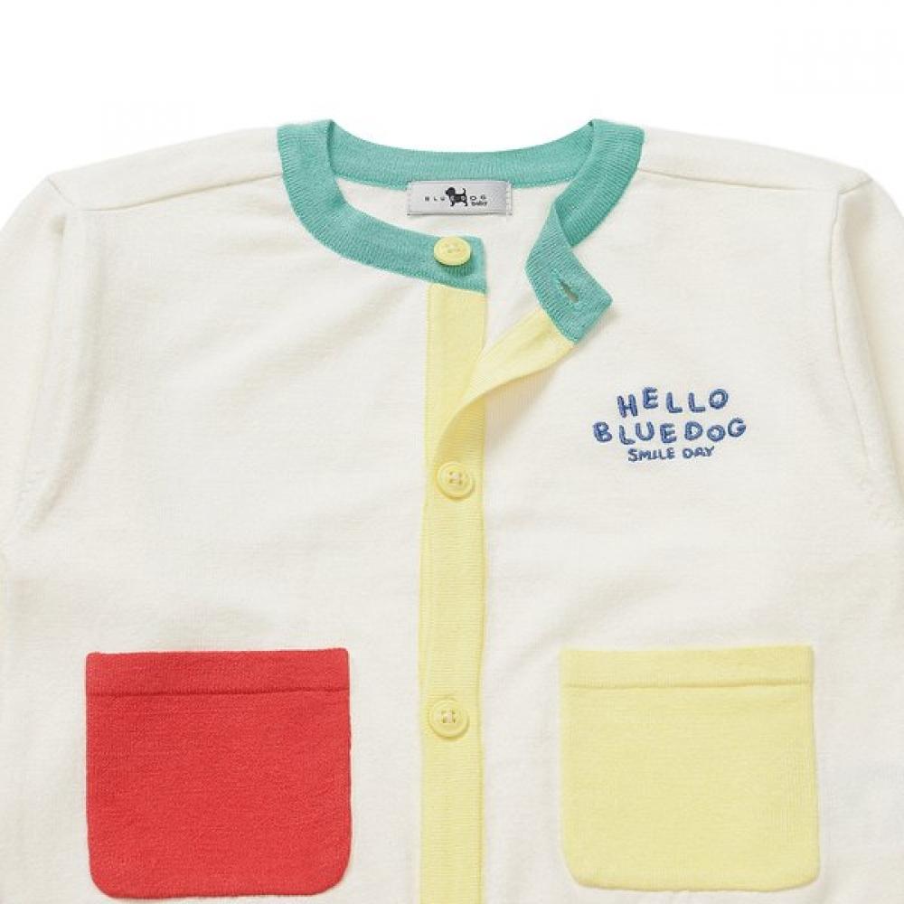 Bluedog Baby Soft Knit Color Block Cardigan 46114 200 01 