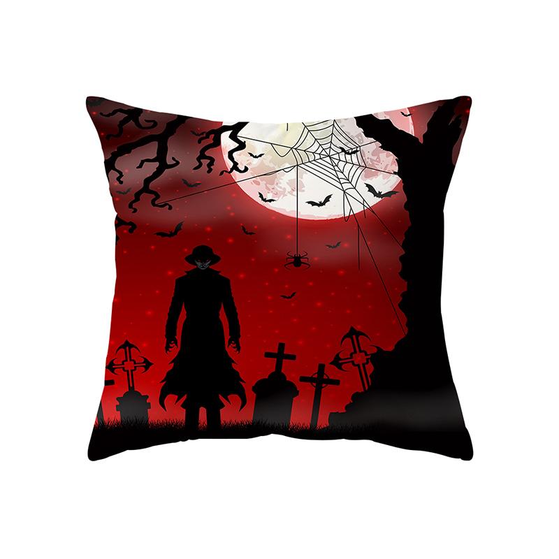 Halloween Theme Pillow Cover Sofa Cushion Cover Holiday Gift Party Decor Home Decor