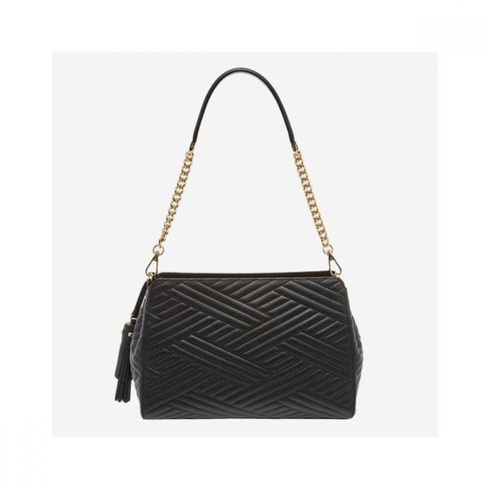 Daks Black Leather Chain Shoulder Bag Dcba0e365bk