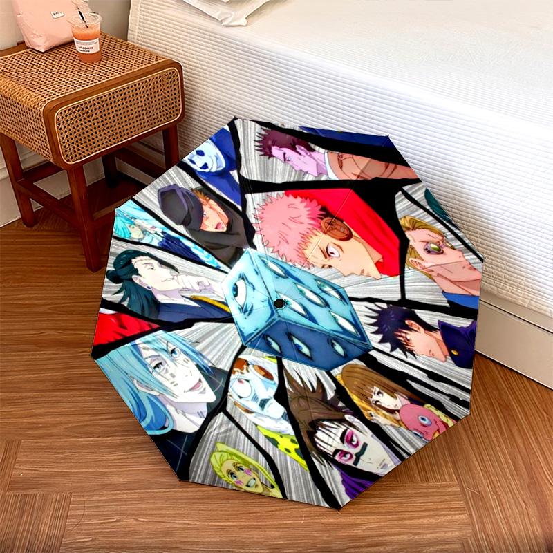 1PC Jujutsu Kaisen: Battle Spirits Automatic Umbrella - Suitable Travel Outdoor Portable Umbrella Birthday Gift Daily Essentials