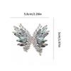 Butterfly Shaped Zircon Crystal Brooch For Formal Outfits Evening Wear Vintage Inspired Elegant Lapel Pin Accessories