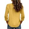 Damen V-Ausschnitt Shirt: Lässiges und Elegantes Boho-Farb-Spitzen-T-Shirt-Top