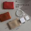 BLUE SINCERE Genuine for Men and Slim and Makeup Cosmetic Mini Gadget Travel Pouch Bag Spee PB3 (Blue Sincere) Pouch, Mini, Slim, Leather, Women,