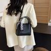 Hand carry commuter bag women's new texture simple trend shoulder bag bucket bag