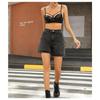 Damen Sommer Lässig Chic Bequem Hohe Taille Locker Blaue Jeans Denim Shorts Femme Mode Trendig