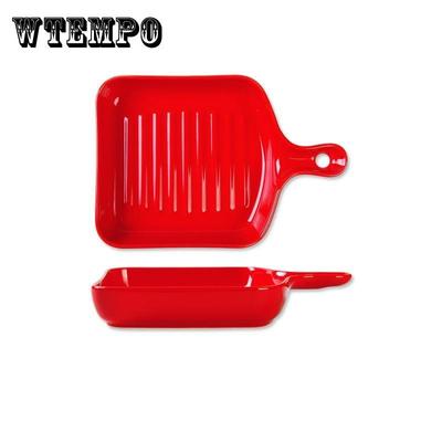 Baked Rice Single-handle Bakeware Ceramic Bakeware Baked Rice Bowl Oven Plate Fruit Plate Dish Home Creative Tableware