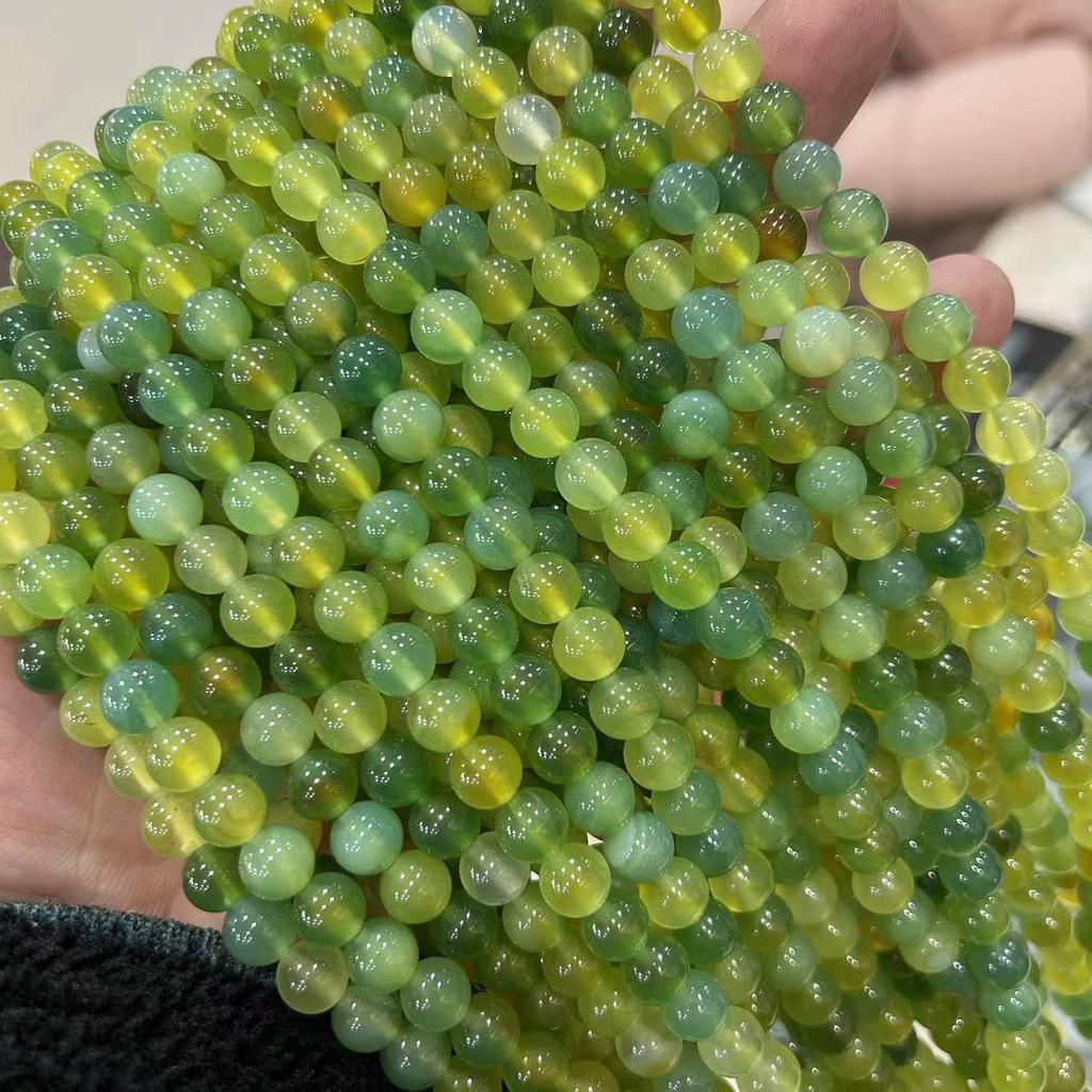 Green Grape Agate Loose Beads Bracelet DIY Jewelry Accessories