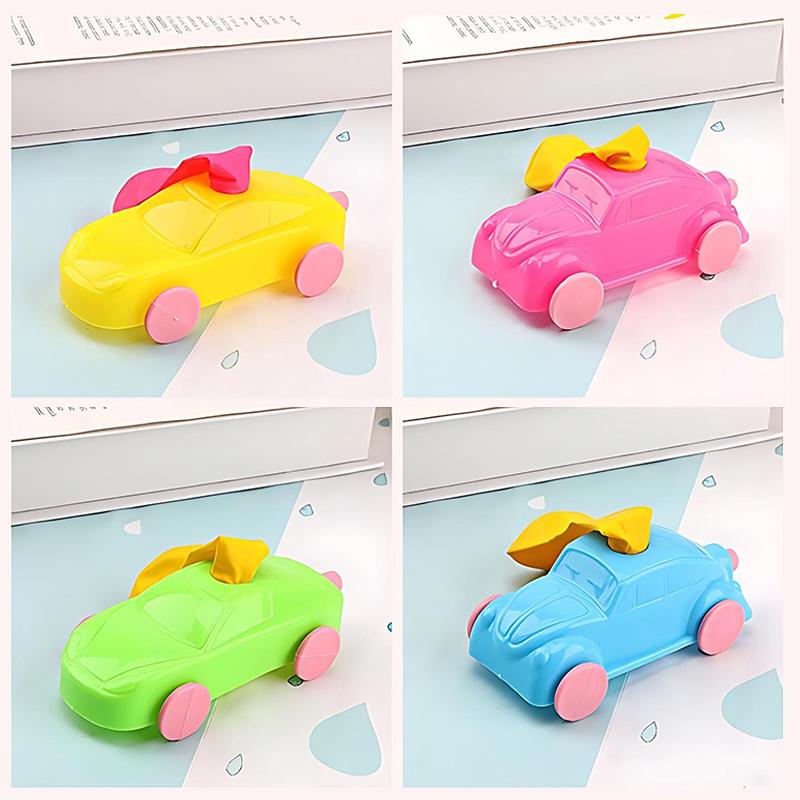 1/3/6PCS Mixed Colorful Blowing Air Running Car Models Ornament Balloon Recoil Cars Creative Festival Gifts Party Game Props ZYF