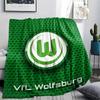 Coperta in Flanella Stampata VfL Wolfsburg, Alta qualità Confortevole per Tutte le Stagioni, Decorazione per la Casa, Calore e Comfort, Perfetta per Regali di Natale