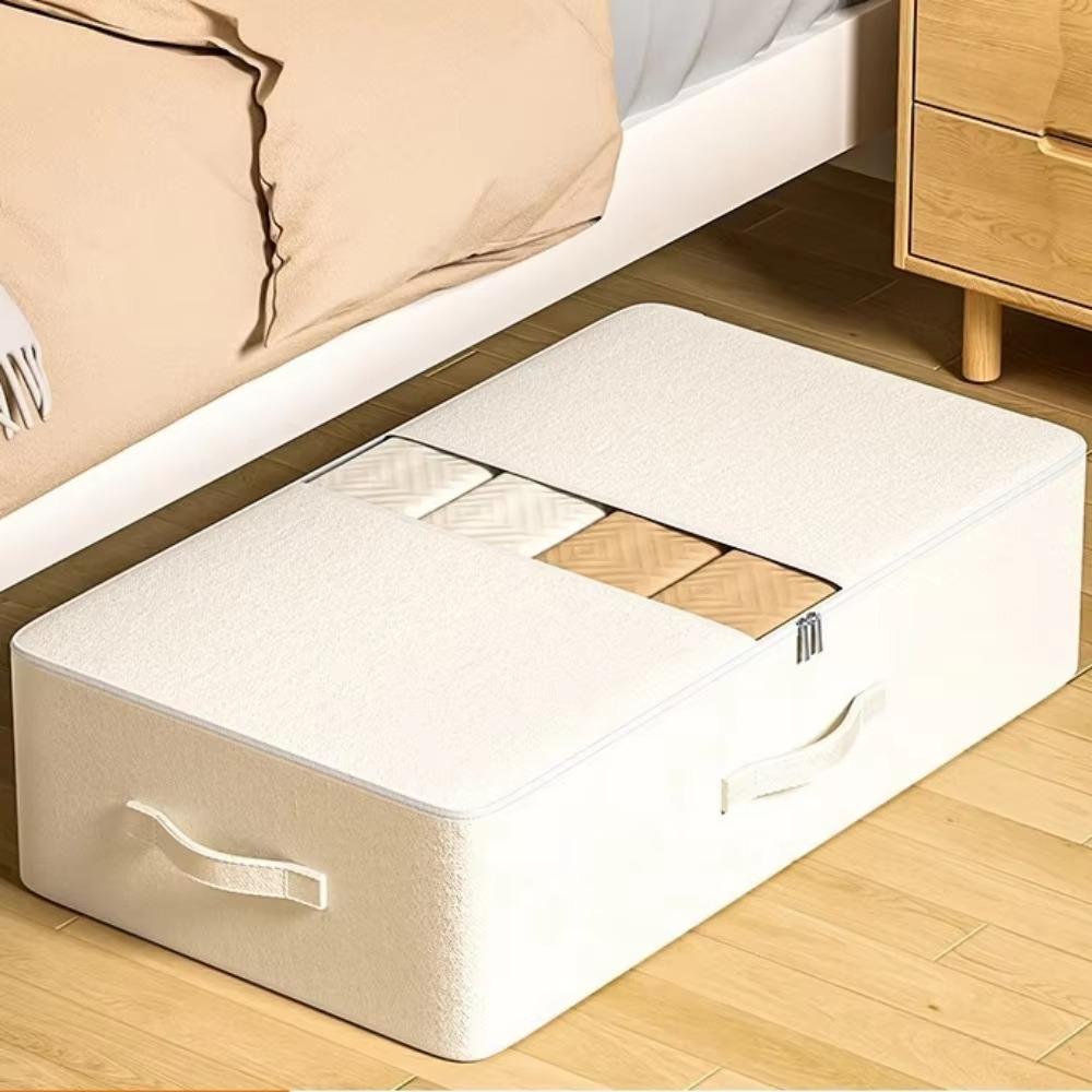 Underbed Storage Bag Moisture-Proof Clothing Storage Foldable Dustproof and Widening and Thickening Handle Home Organizer Bags
