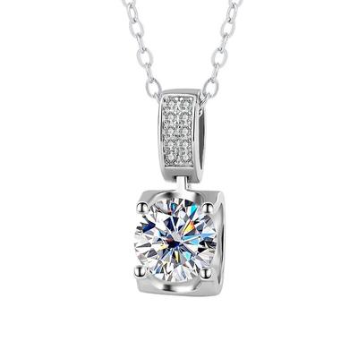 New Premium D Color Bull Head Sparkling Moissanite Chain for Women 925 Sterling Silver Moissanite Pendant Necklace with GRA