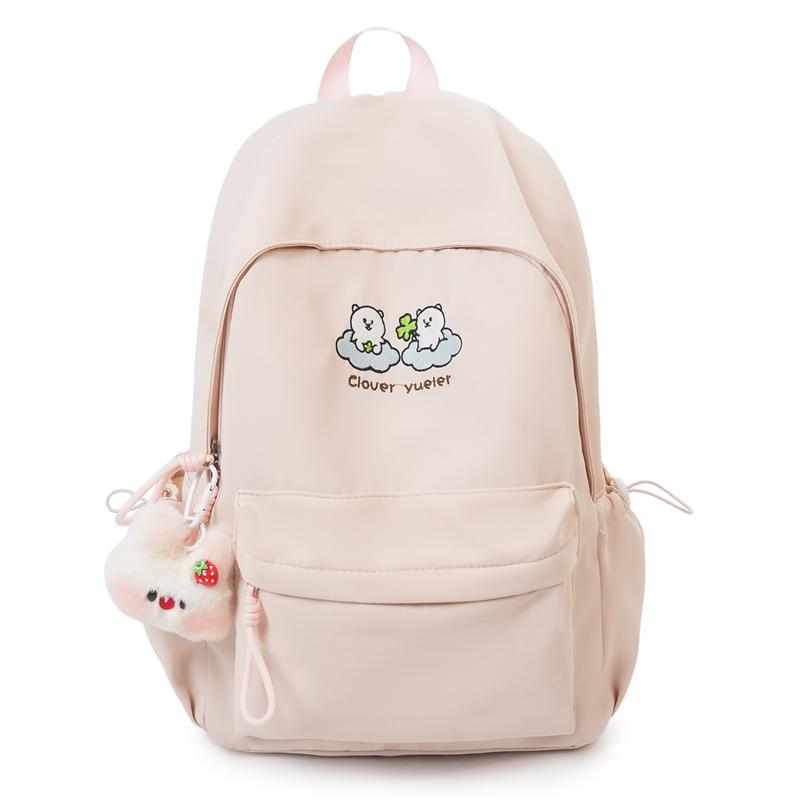 Large Capacity Backpack Student Lightweight Schoolbag Cartoon Embroidery Backpack