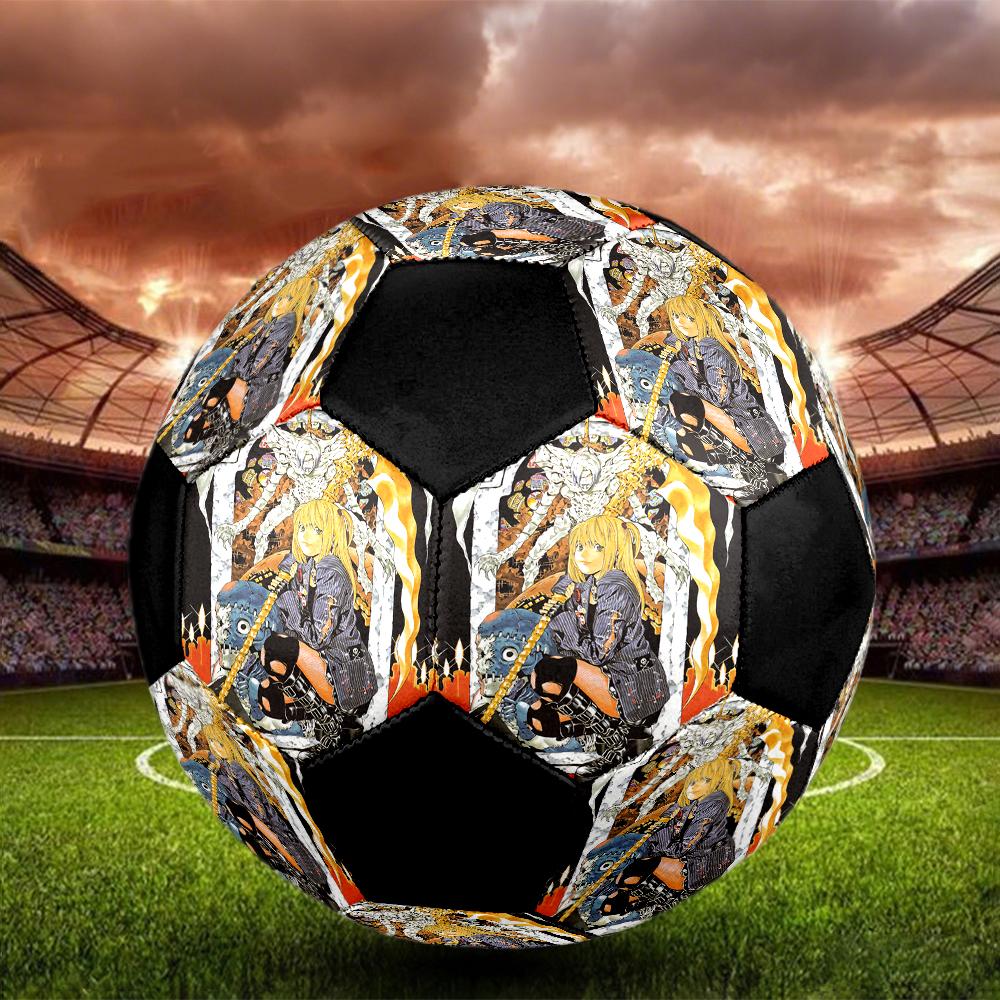 Soccer Ball Colorful Machine Stitched PVC Size 5 Team Training Competition Ready Durable High-Bounce Cool Sports Gift