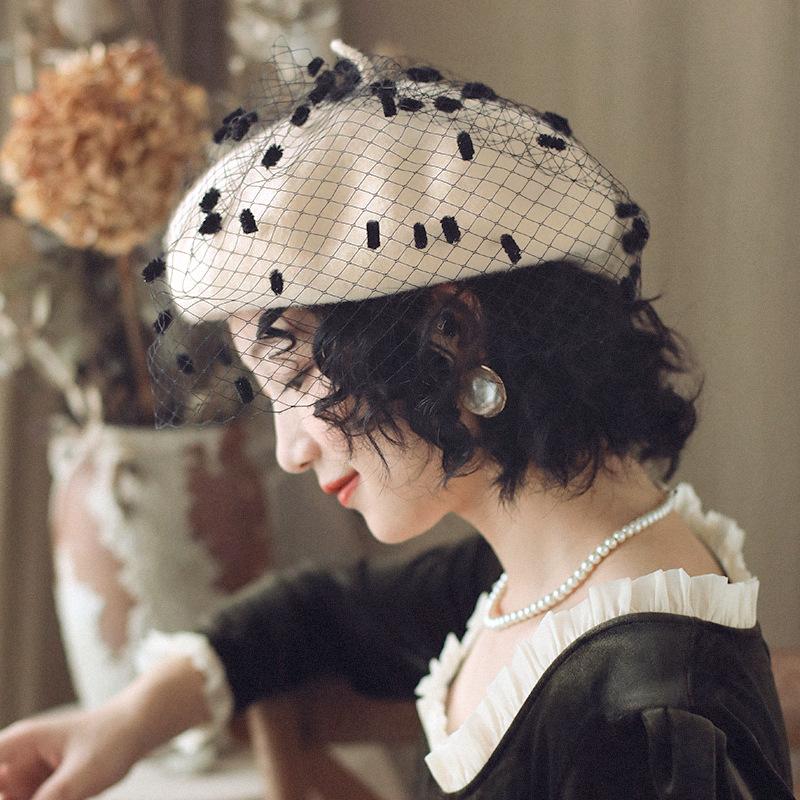 Autumn And Winter Mesh Beret For Women Outdoors Keep Warm British Retro Artist Hat Versatile Fashionable French Pumpkin Hat