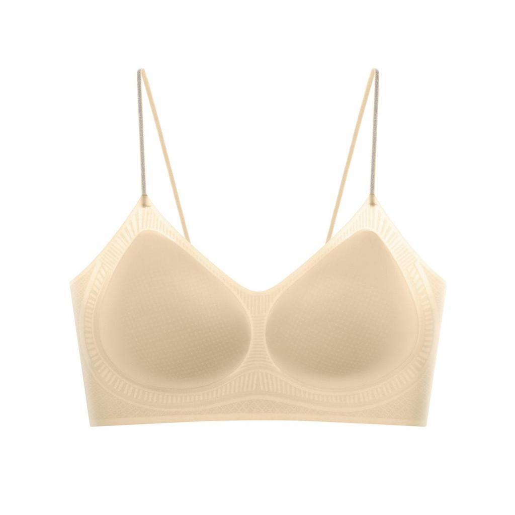 Cloud-Like Seamless Concealer Bra for Women — Slimming, Glittery, Fixed Cup Design, Beautiful Back, Thin and Supportive for Large Busts