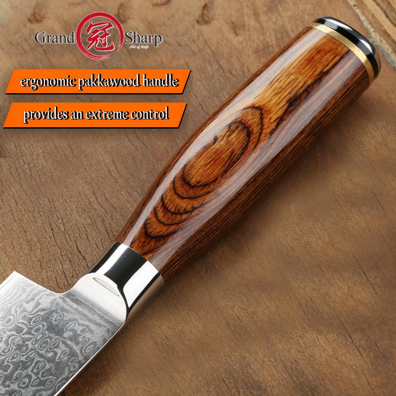 7-Zoll-Küchenmesser 67 Schichten japanischer Damaststahl Küchen-Santokumesser Sushi-Sashimi-Werkzeuge