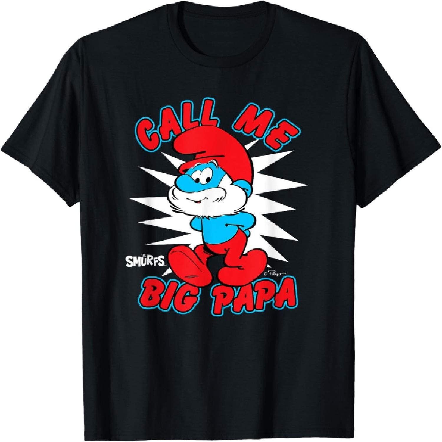

The Smurfs Call Me Big Papa Smurf Retro Cartoon T-Shirt XXXXXL
