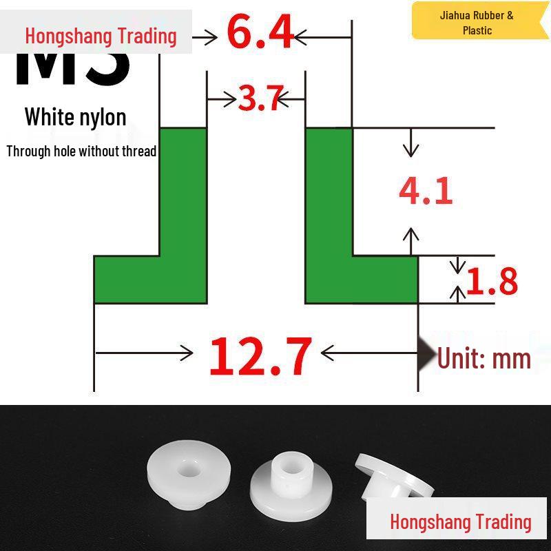 Step T-Shaped Nylon Insulating Bushing Washer, M3-M35 Thread Protection Spacer