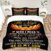 3pcs Heartbeat Angel Wings Duvet Cover Set, Cover For Bedroom Guest Room (1 Duvet Cover + 2 Pillowcase, Without Quilt),  yy250922158