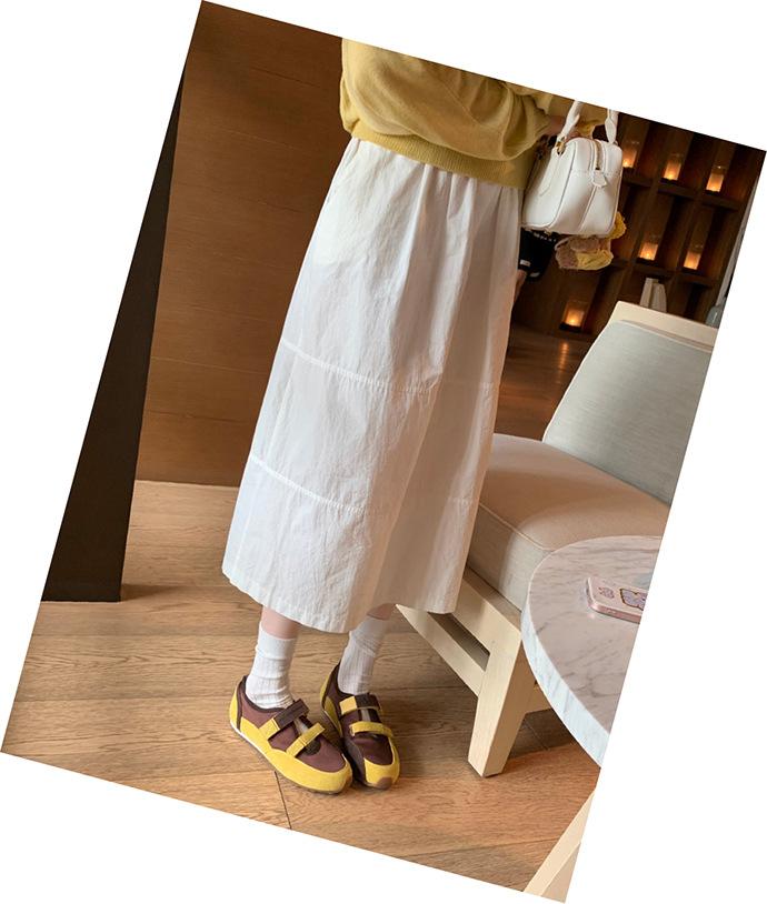 Water drop hollow double Velcro color matching ballet casual shoes leather soft sole not tired feet thin round head flat sole single shoes