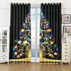 European Style Santa Claus Snowman Christmas Curtains for Living Room Bedroom Aesthetic Decoration Snowflake Window Drapes