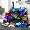 Custom Name Monkey Name Collage Party Blanket For Couch Bed Plush Cozy Fuzzy Blanket Super Soft Warm Blankets For Fall And Winter 091697