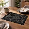 Gothic Style Halloween Placemats Skeleton Bat Table Napkins Durable Dining Mat  Dining Table