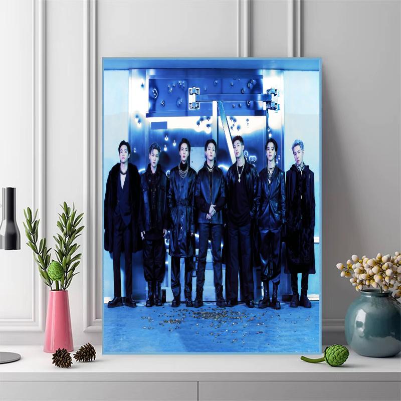 BTS Pattern  3pcs 100% Round Full Drill 5D DIY Diamond Painting Embroidery Cross Stitch Rhinestone Décor
