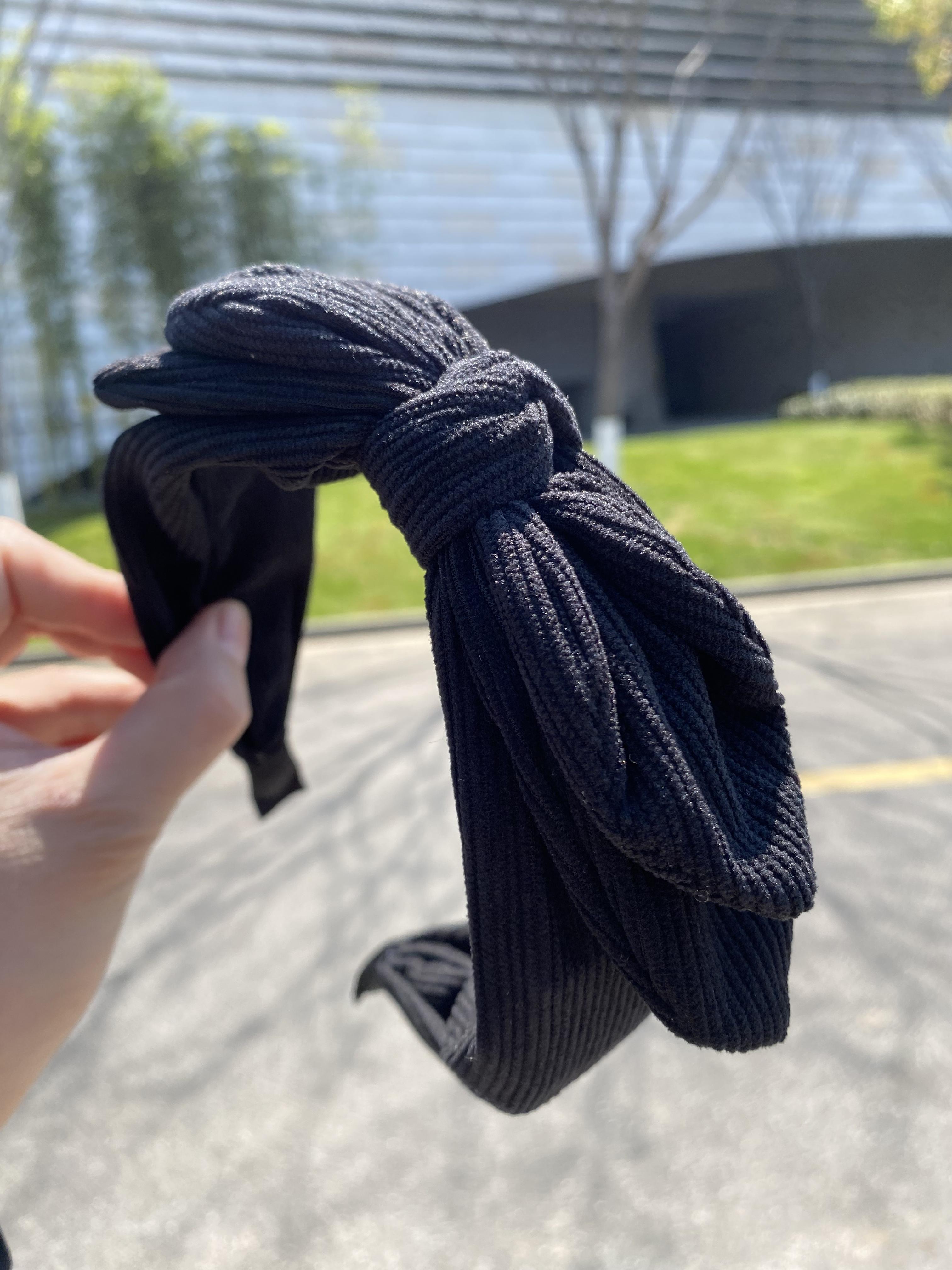 

Повязка на голову с кроличьими ушками Женский модный головной убор Высокий череп Милый бант Аксессуары для волос