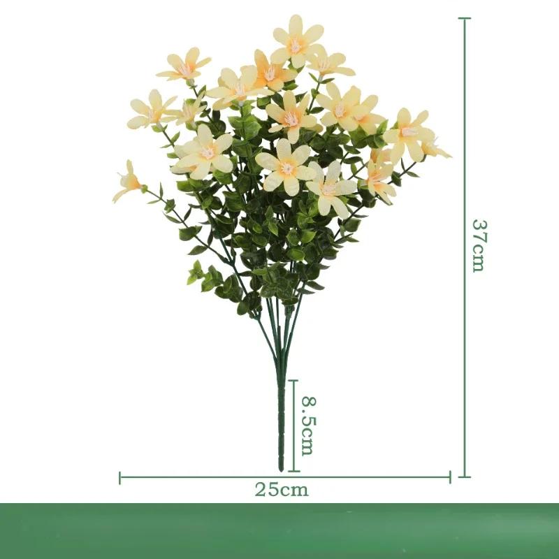 3pcs Simulation Flower Plastic Eucalyptus Leaf Bouquet Restaurant Decoration Artificial Eucalyptus Green Plant Silk Fake Flowers