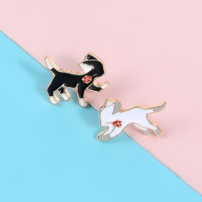 Módní brož Kreslená růže Liška Slitina Zvířecí odznak Pin Studentské Divoké šperky